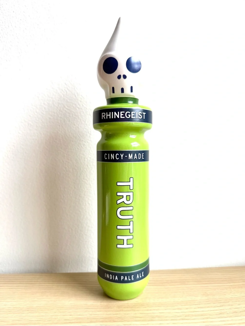 Rhinegeist Truth IPA Craft Beer Bar Tap Handle Ceramic Skull 10